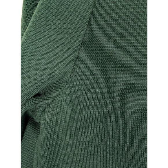 I. Magnin Pea Coat Knitted Wool Vintage 60s Duster Classic Winter Green Size 14 - Picture 7 of 16